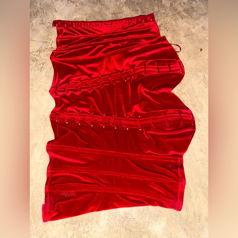Silk and satin medium corset top